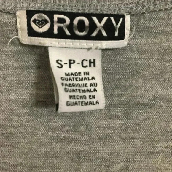 Roxy Shirt Grey Size Small Long  Sleeved - Picture 6 of 10